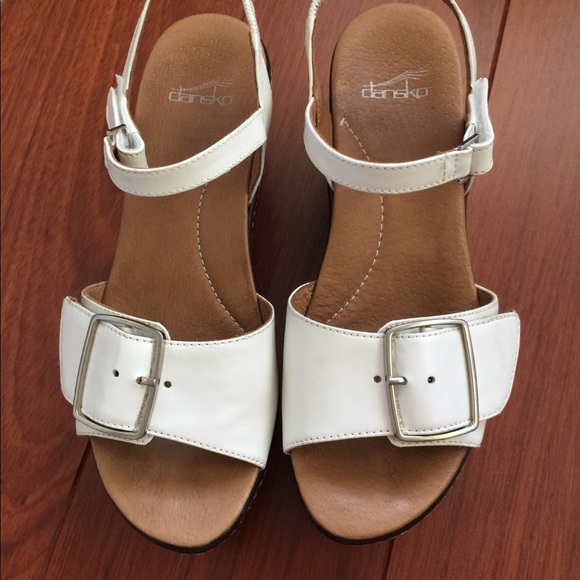 dansko white sandals